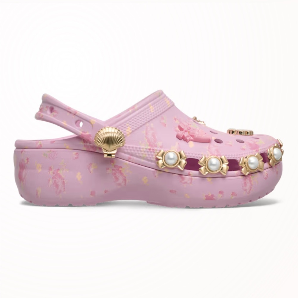 LoveShackfancy x Crocs Ballerina Pink Classic Platform Clog size 4 - Picture 8 of 11